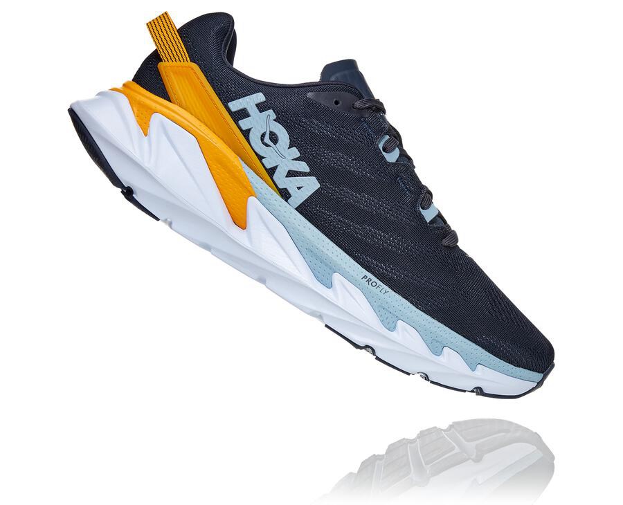 Running Shoes Mens - Hoka One One Elevon 2 - Navy/White - JQBWYEG-04